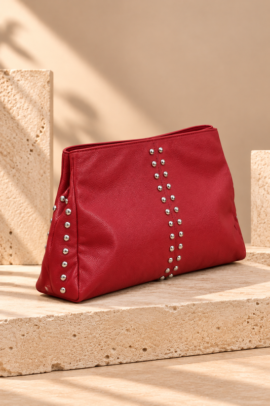 Stud Edge Clutch - Red