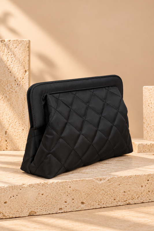 Black Puffer Clutch