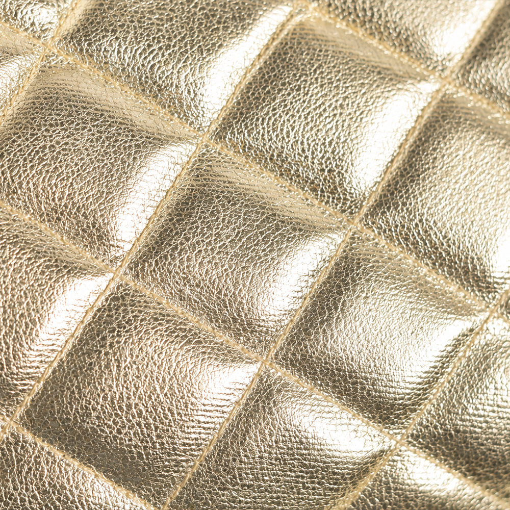 Gold Puffer Clutch