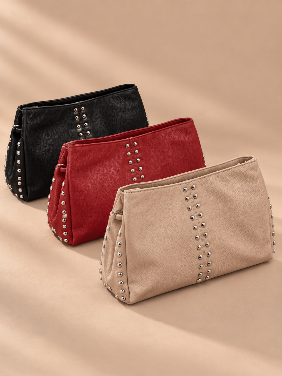 Stud Edge Clutch - Black