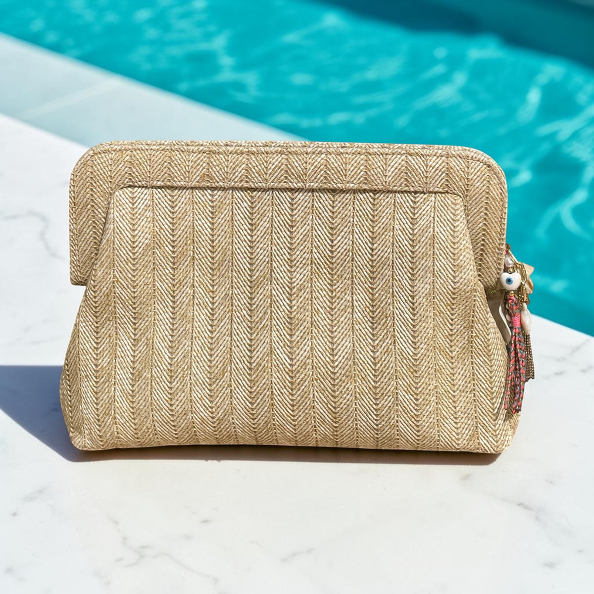 Raffia Clutch