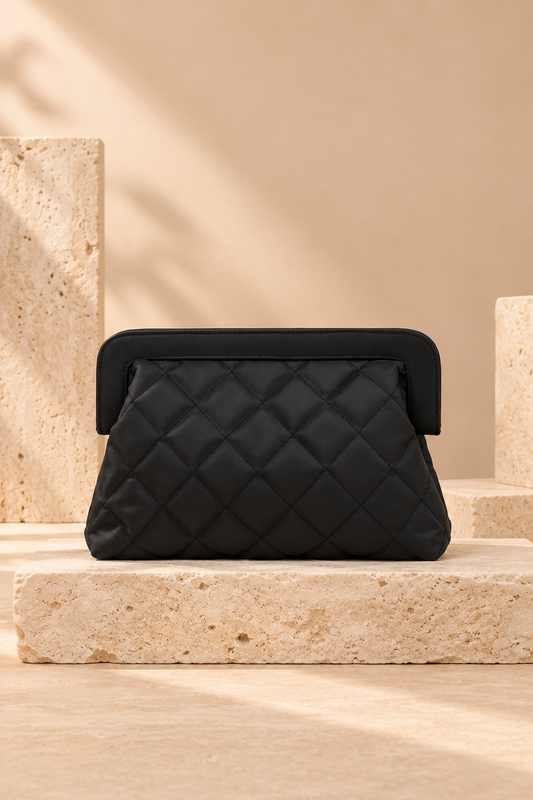 Black Puffer Clutch