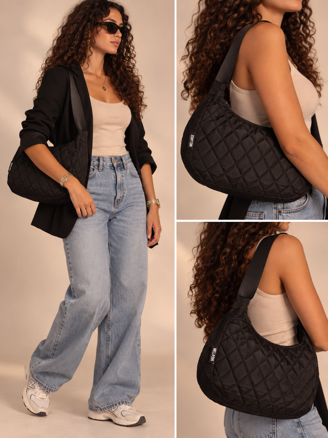 Black Puffered Bag